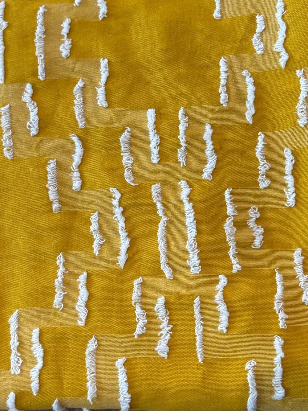Opalhouse Woven Textured Knit Shower Curtain Boho Bath Decor Golden Yellow - Picture 6 of 6